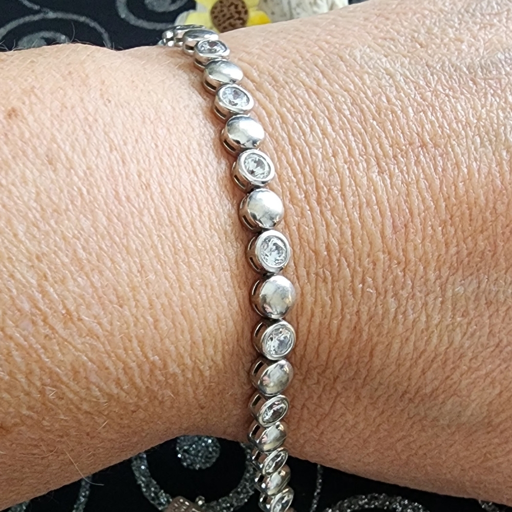 Sterling silver and cubic zirconia bracelet from qvc